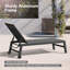 Chaise longue d'extérieur à roulettes pour l'extérieur 2 pièces PURPLE LEAF-1726445059