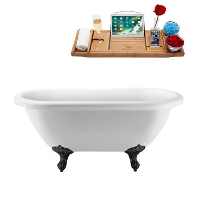 66.9'' x 29.1'' Soaking Acrylic Bathtub