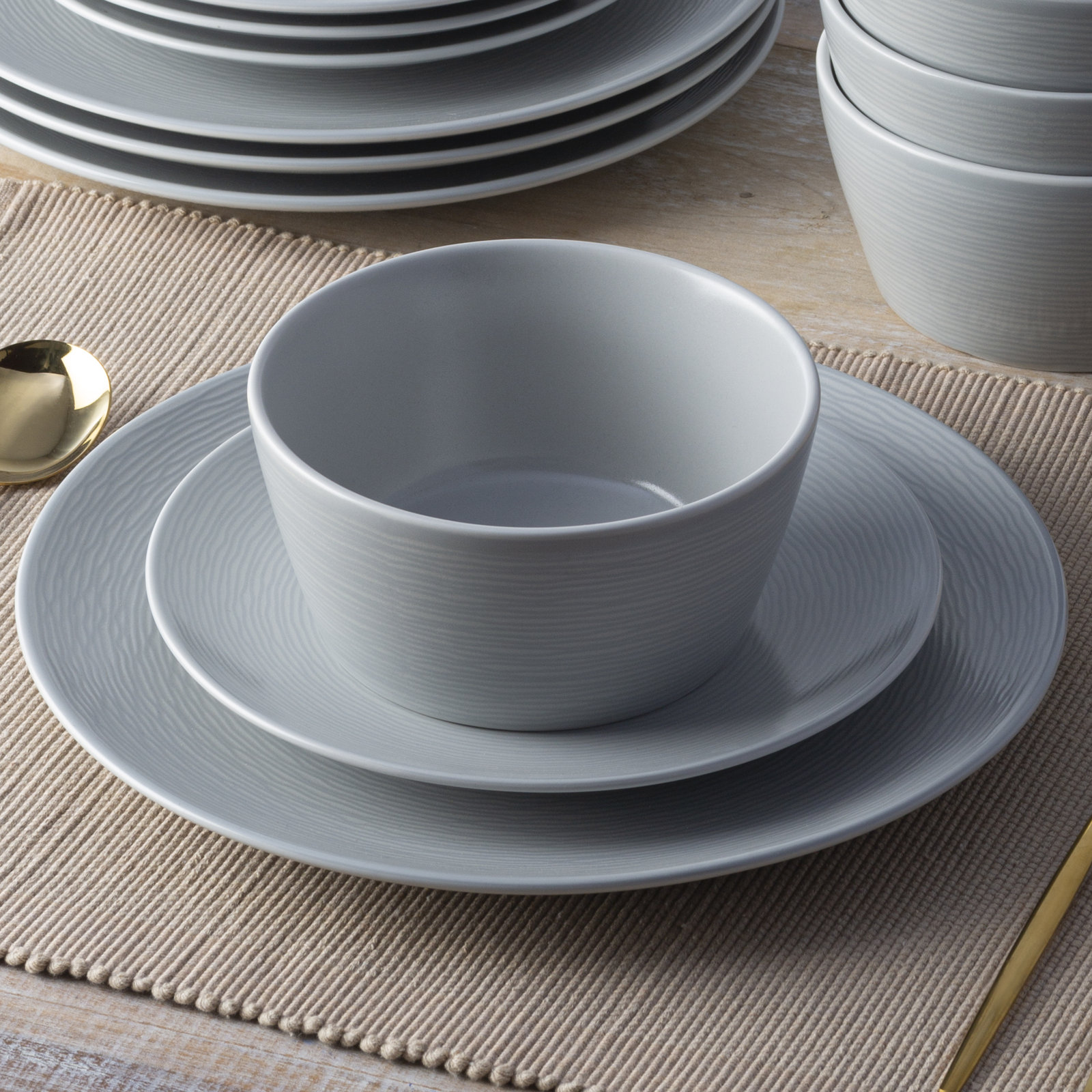Colorscapes Swirl 11" Dinner Plate, Gray