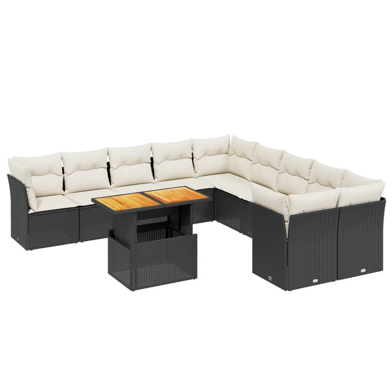 Ensemble de canapé modulaire en rotin PE 11 pièces Vidaxl