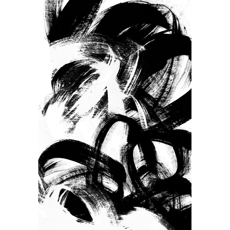 Onyx Swipe III - Painting on Canvas, 91 cm H x 61 cm W, Wrapped Canvas