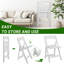 Chaise pliante simple rembourrée en plastique noir-1126831125