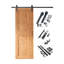 Porte de grange 4-en-1 finie et non assemblée avec garde-boue et installation non-en dérivation 26 po x 84 po Homacer-116858240