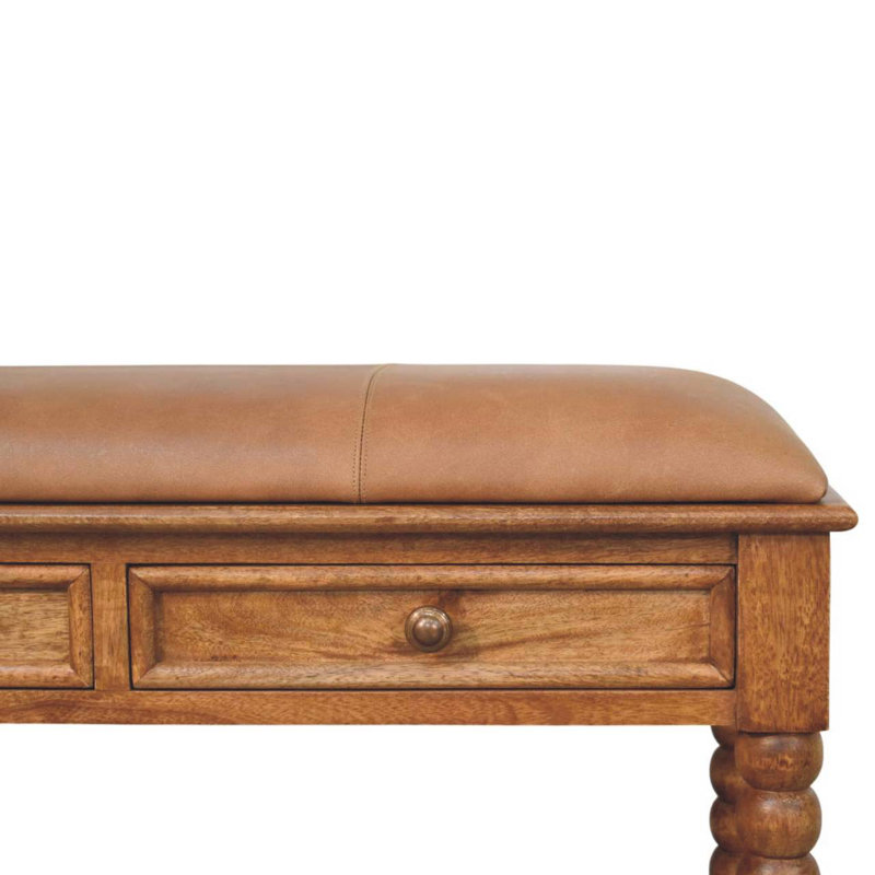 Faux Leather Upholstered Storage Bench