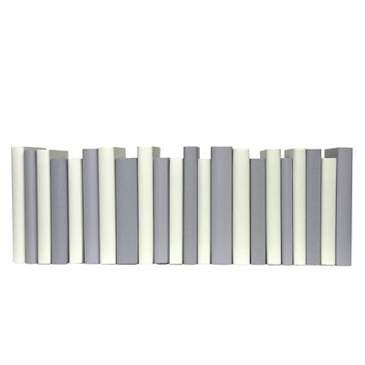 Decorative Books - Light Mist Paper Wrapped Books - Grey and Yellow Books By The Foot