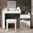 3-in-1 Makeup Vanity Desk with Flip-Top Mirror, LED Lighting, Adjustable Length & Ample Drawers - Stylish Multi-Functional Dressing Table for Home-1885363595