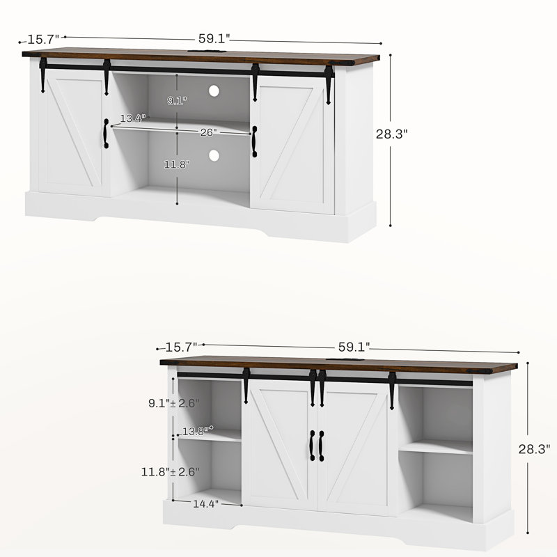 HOMCOM Sideboard Buffet Cabinet With Charging Station