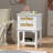 Ariyona 28"H Nightstand White bed table with 2 Drawers for Living Room