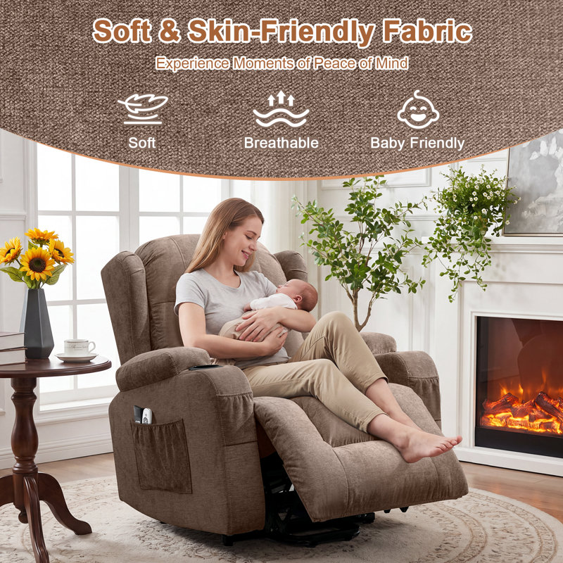 Fauteuil inclinable électrique Power Lift Chair, Brun