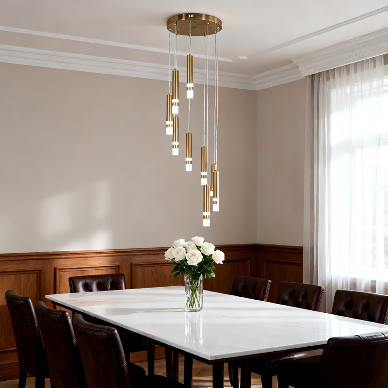 Modern 9 - Light Cluster Chandelier With Led Light Kit