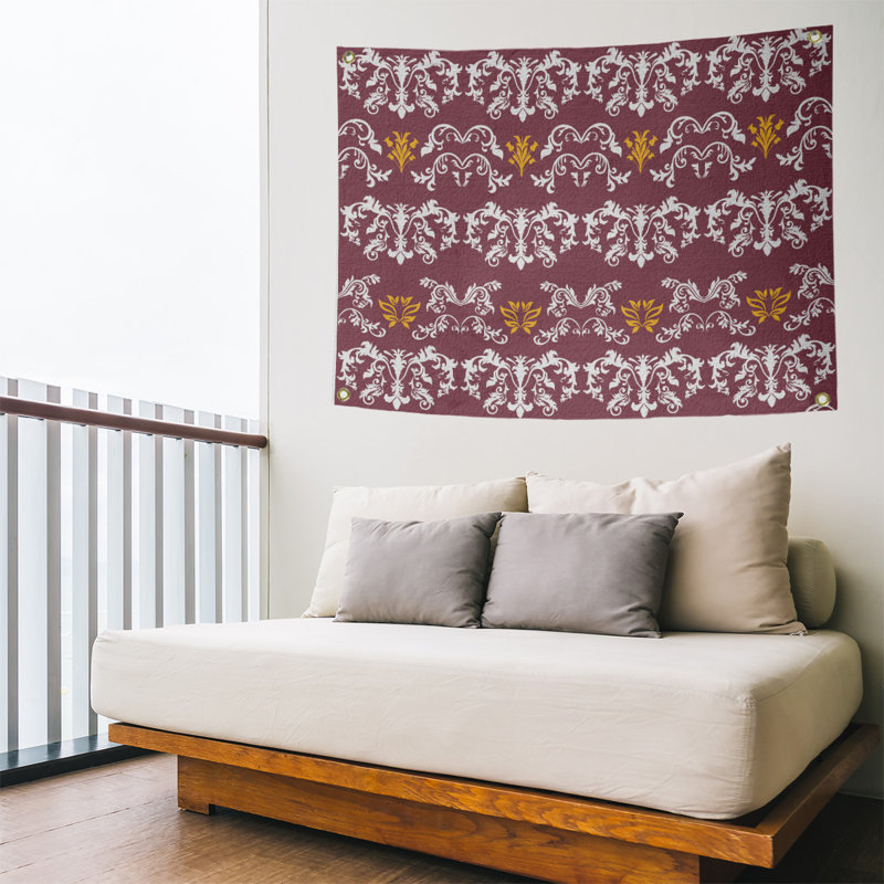 Tapisserie baroque en polyester Washington Football, H 26 po x l 36 po, Rouge / Blanc / Jaune