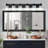 Modern 6- Matte Black Led Vanity Fixture With Crystal Glass Shades. Bathroom Wall Sconce For Contemporary Living. , Quick Setup Shade Lamp. Fashionable . Rust, Easy Mounting Procedure Method-1958668873-1958668878