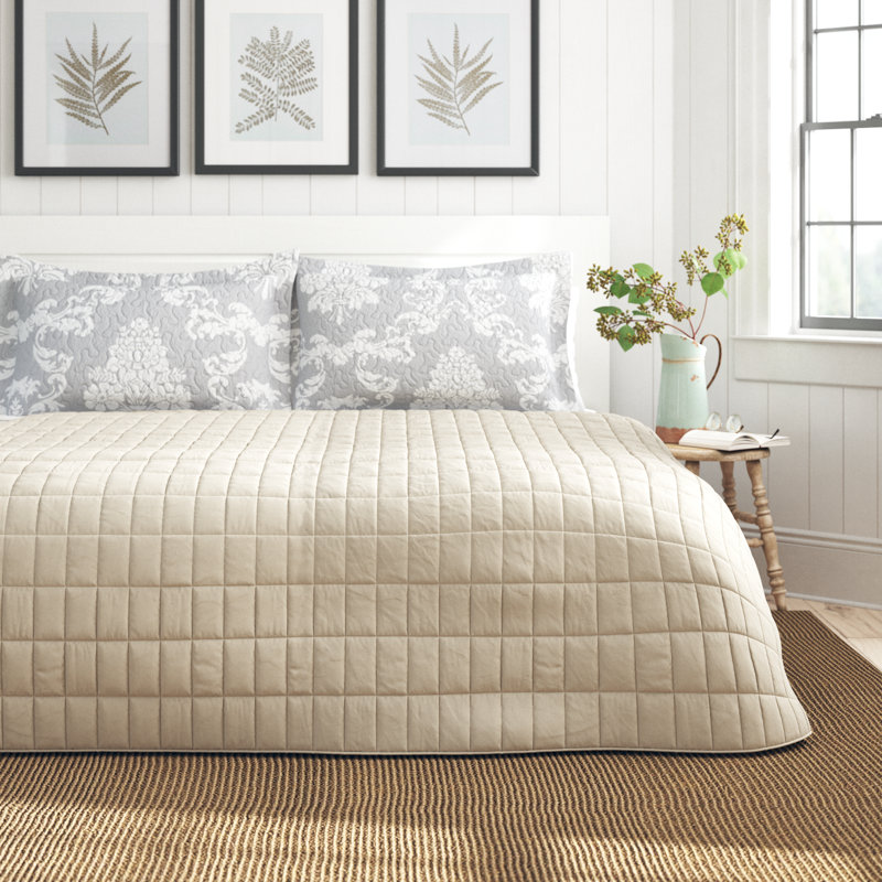 Fielder Natural/White Single Quilt, King Quilt, Natural