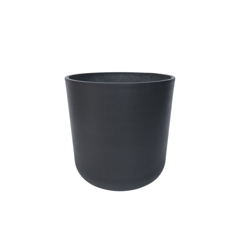 Ashley Round Egg Planter, Concrete Effect, Indoor and Outdoor Round Plant Pot with Drainage Hole, 45cm H x 45cm W x 45cm D