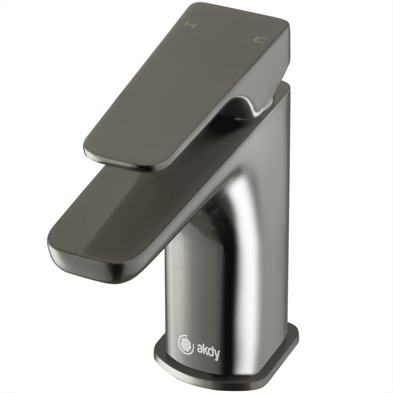 Robinet de salle de bain à un trou, Noir graphite brossé