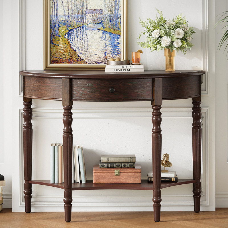 Wallis 39'' Console Table, Dark Brown