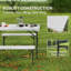 4 - Person Wicker Patio Dining Set Rectangular Table