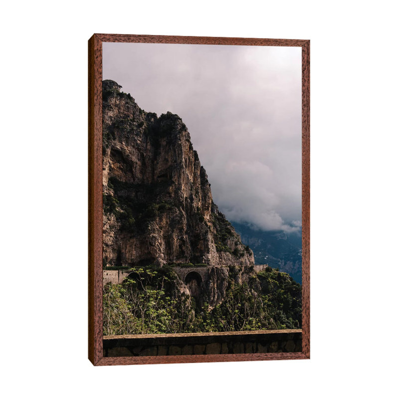 Amalfi Coast Drive III by Bethany Young - Print on Canvas, Classic Brown Wood Framed, 101.6cm H x 66.04cm W x 3.81cm D