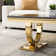 Rectangle Marble Coffee Table With Stainless Steel Base