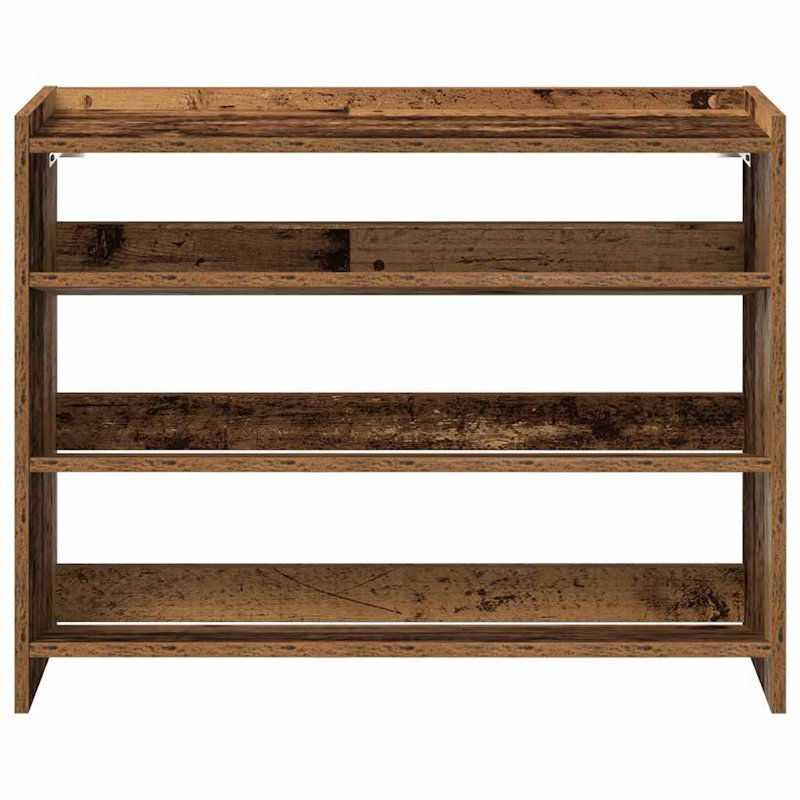 12 Pair Shoe Rack, Old Wood