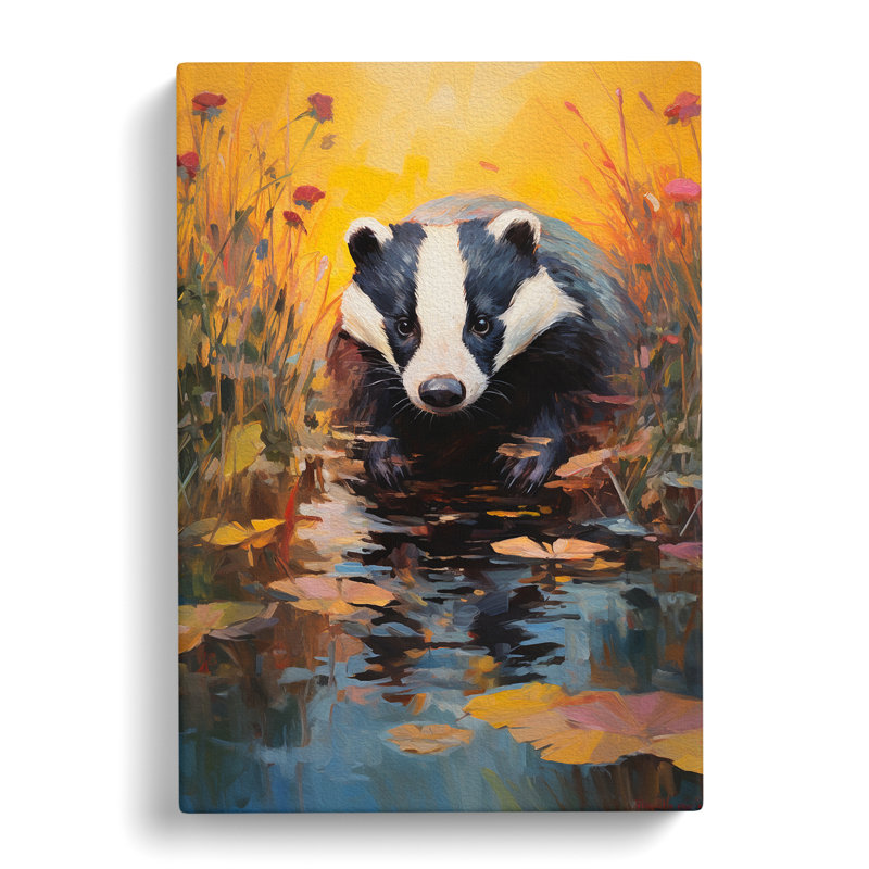 Badger Impressionism No.3 - Wrapped Canvas, 76cm H x 50cm W x 3cm D