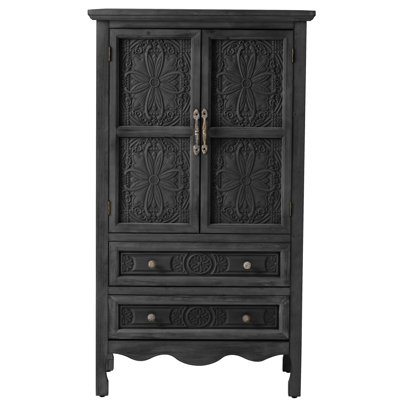 Irim Detailed Carvings 2-Drawer Accent Cabinet
