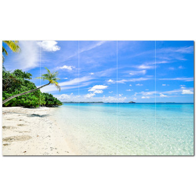 Murale en céramique satinée 6 "x 6" Beach Photo