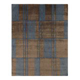Rug & Kilim’S Mid-Century French Deco Rug In Brown & Blue