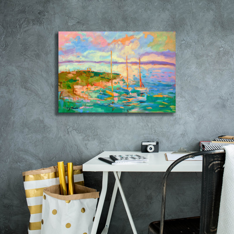  «A Peaceful Evening» par Dorothy Fagan, art mural sur toile, 26 po x 18 po