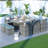 Jarhia 10 - Person Wicker Patio Dining Set with Rectangular Table , Cushions Included-71663840-72041103
