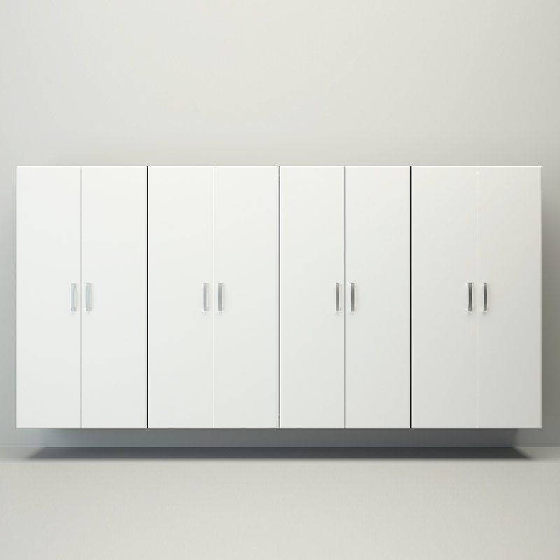 Deluxe 4 Piece Storage System, Silver Slate/White