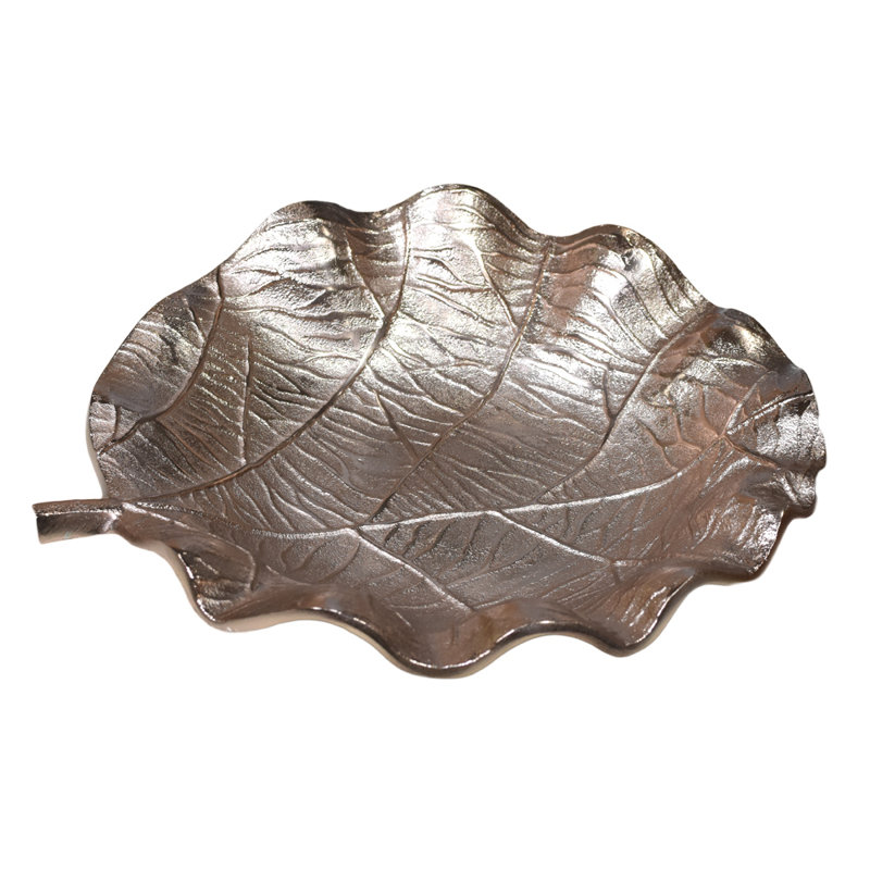 Red Barrel Studio® Aluminum Tray, Brown