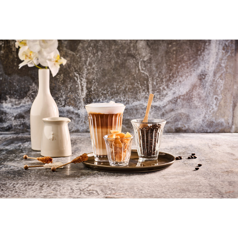 Clear Ribbed Stemless Glassware Set of 6