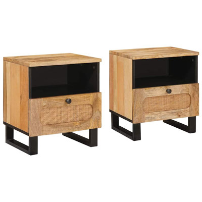 40cm W Solid Wood Bedside Table