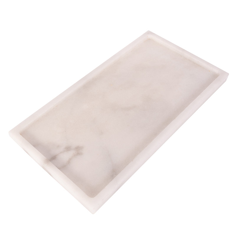 Artifacts Marble™ Rectagular Tray, White