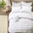 5 Piece Microfiber Ruffled Comforter , King, In Gorgeous White Shade King With Pieces, Ruffle And Decor-121400060