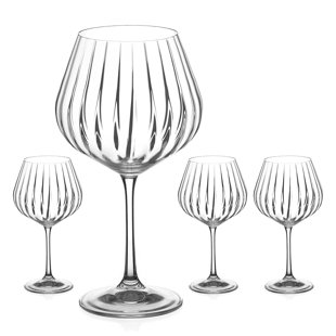 Crystal Gin Balloon Glass Set (Set of 4)