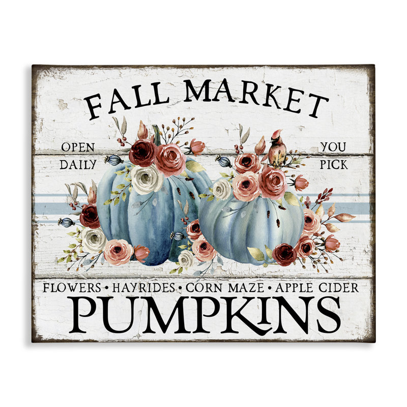 Art mural sur toile Fall Market with Roses par Creatif Belle, H 30 po x l 40 po