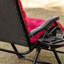 Chaise pliante inclinable avec coussin rembourré et plateau latéral, zéro gravité rouge pour des moments agréables en plein air, siège soutenu de 264 lb à l'intérieur, capacité