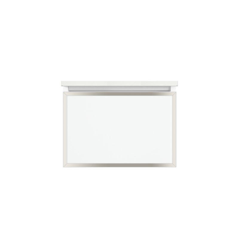 Profiles Framed 24" Bathroom Vanity Base Only, Beach/Matte Black, Yes, Full Drawer