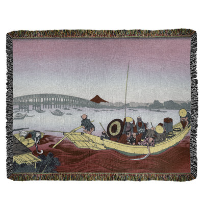 Katsushika Hokusai Hand Woven Throw Blanket