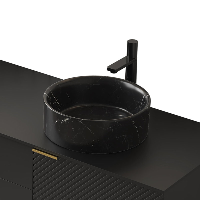 Lavabo vasque rond en céramique, Noir