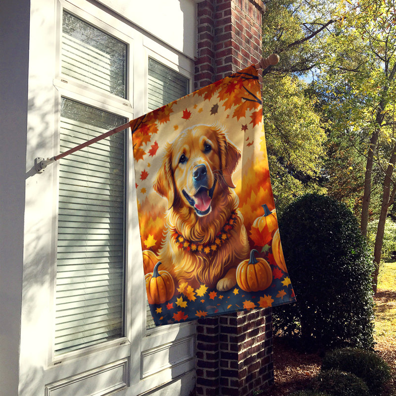 Drapeau de Golden Retriever Fall House
