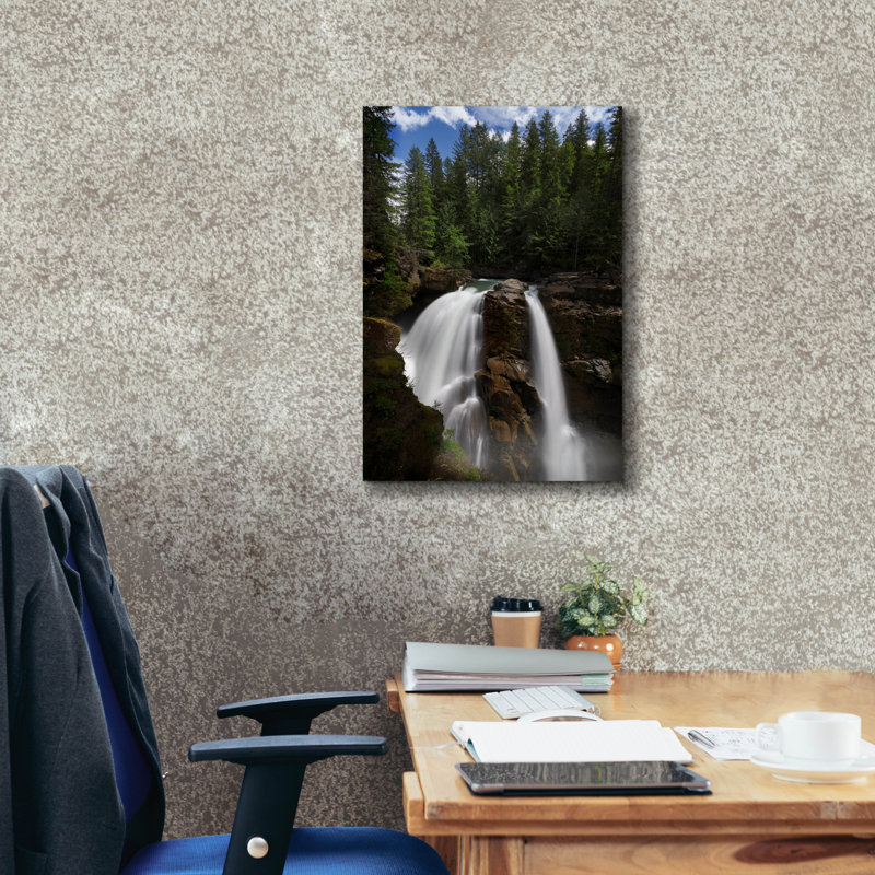«Nooksack Falls» par Rick Berk, art mural sur toile, H 26 po x l 18 po x P 0,75 po