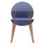 Ensemble de 4 chaises - Pieds en bois de chêne rouge et siège en PP, ensemble de salle à manger et de salon-109565234