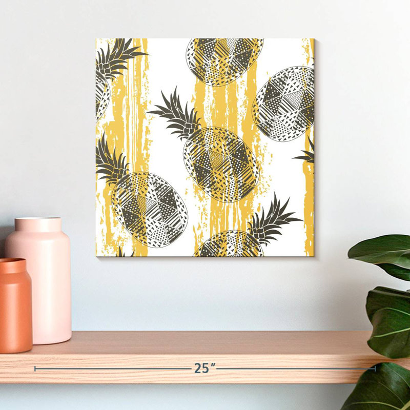Motif géométrique ananas, H 16 po x l 16 po