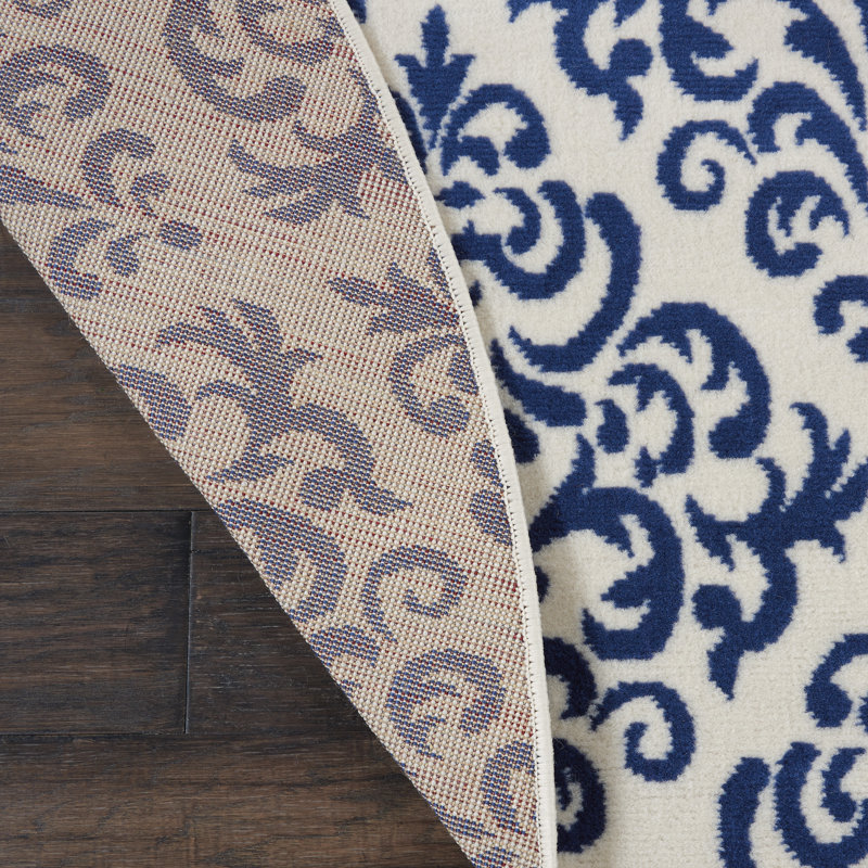 Florissant Damask Indoor Rug, Round 8'