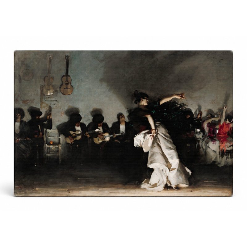 El Jaleo (1882) - Art mural sur toile paysage, 14" W x 11" H