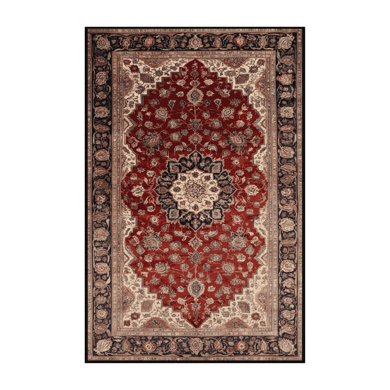 Tapis brun lavable à la machine, Rectangulaire 7 pi x 10 pi