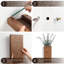 Ensemble de 2 pots à fleurs en bois, pochettes murales en bois pour la verdure et les fleurs séchées, vase suspendu d'intérieur, décoration murale maison de campagne moderne (noyer)